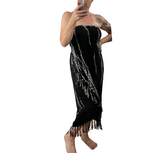 Riviera Sun Tye Dye Tube Fringe Boho Dress Festival Coverup Size Small - Picture 1 of 4